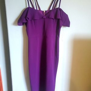 Plum dress with straps